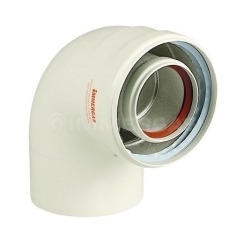 Коліно 90° коаксіальне Immergas ø60/100 мм 71.М17.00.16